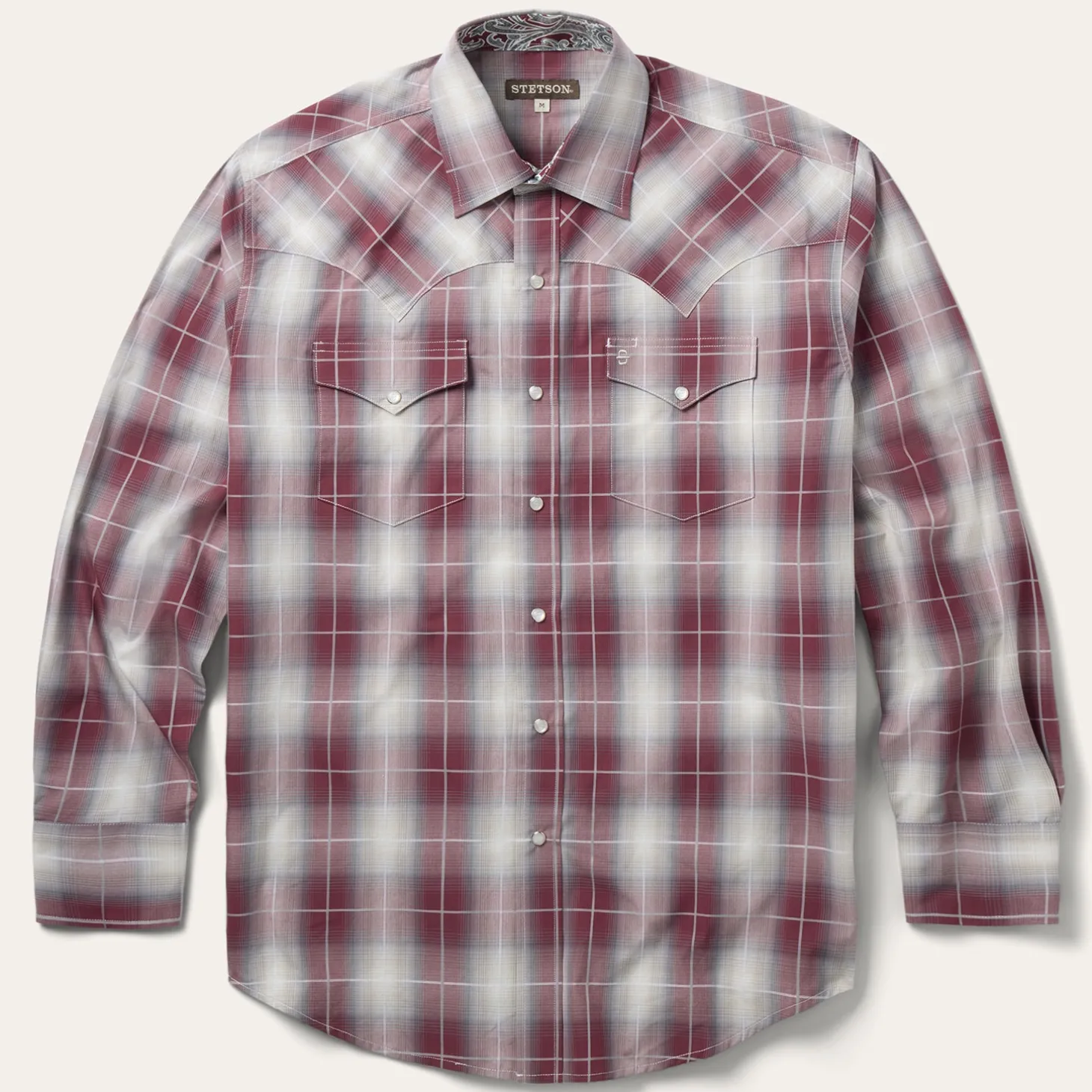 Ombre Plaid Western Shirt