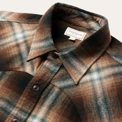 Ombre Plaid Western Shirt