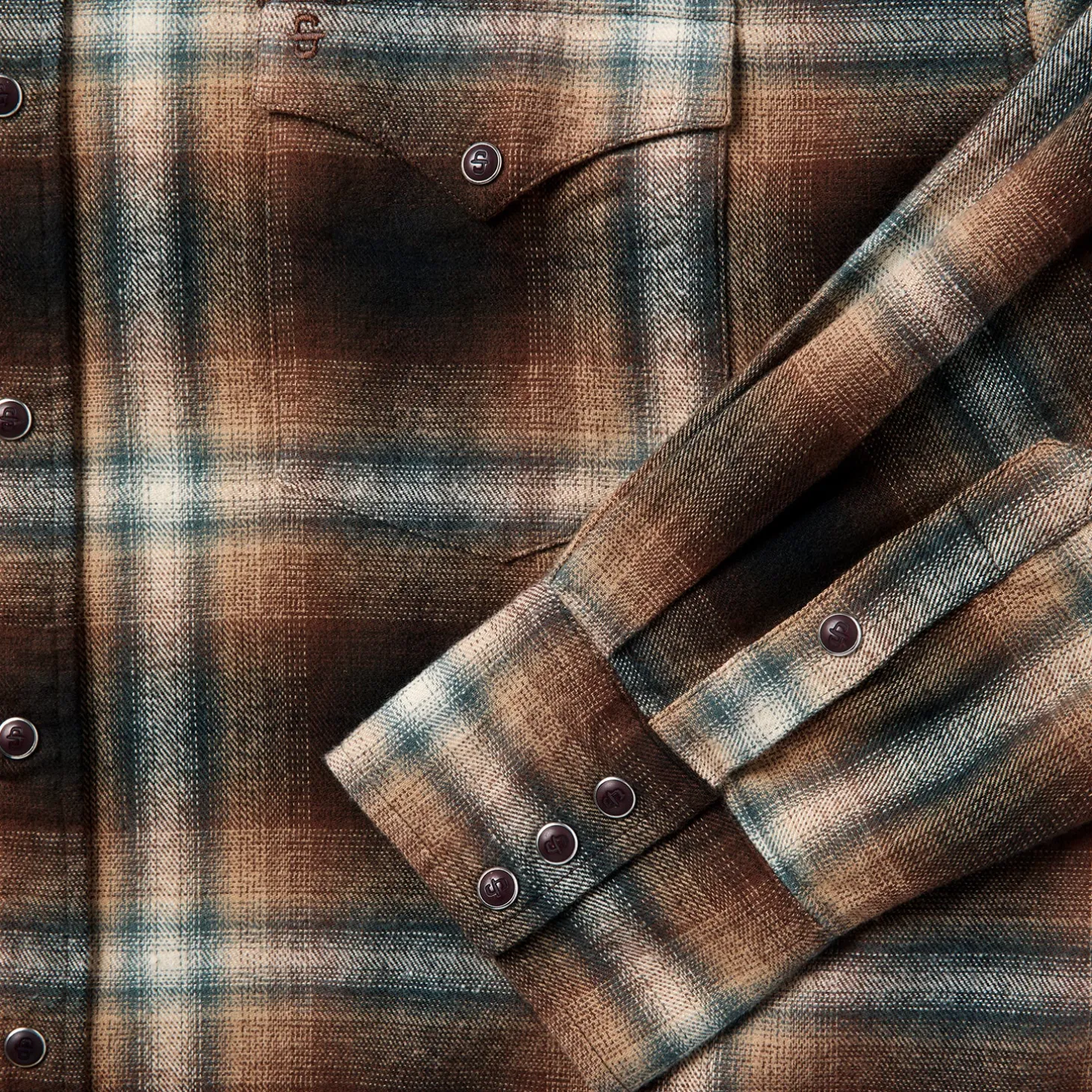Ombre Plaid Western Shirt