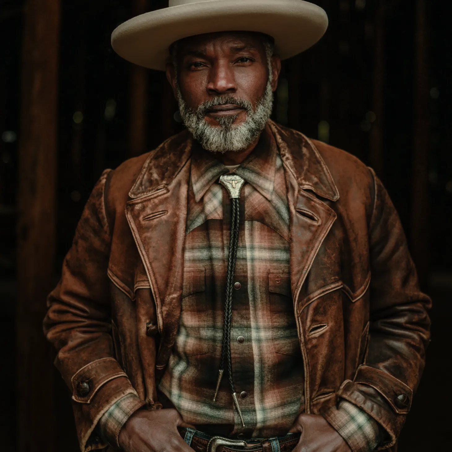 Ombre Plaid Western Shirt