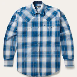 Ombre Plaid Western Shirt