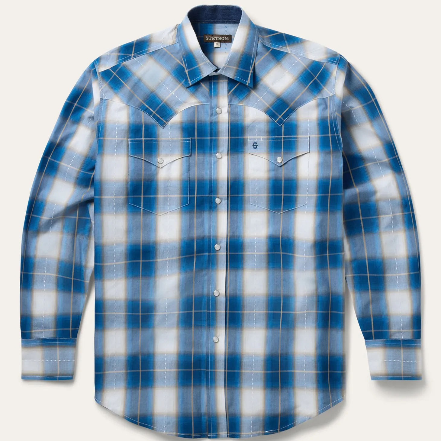 Ombre Plaid Western Shirt