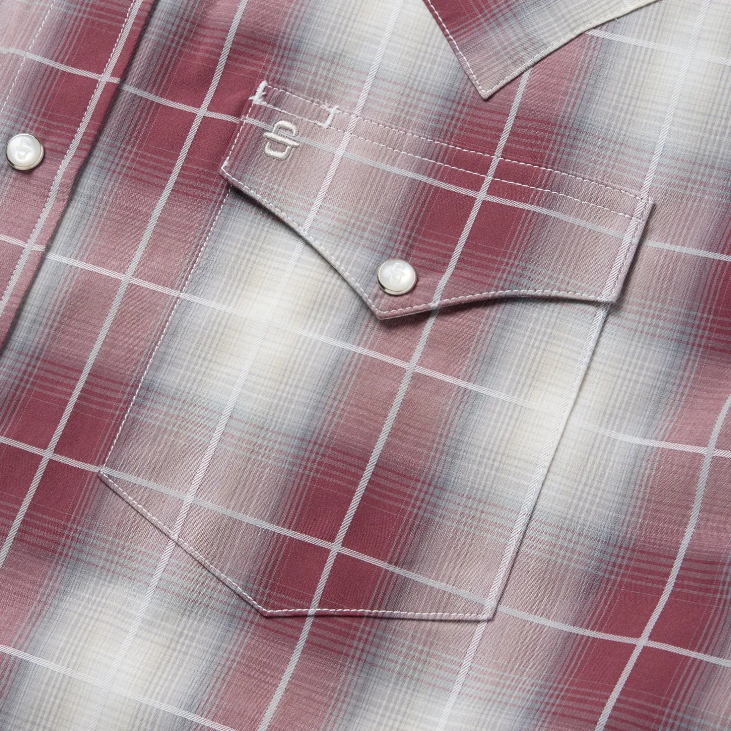 Ombre Plaid Western Shirt