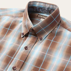 Ombre Plaid Western Shirt