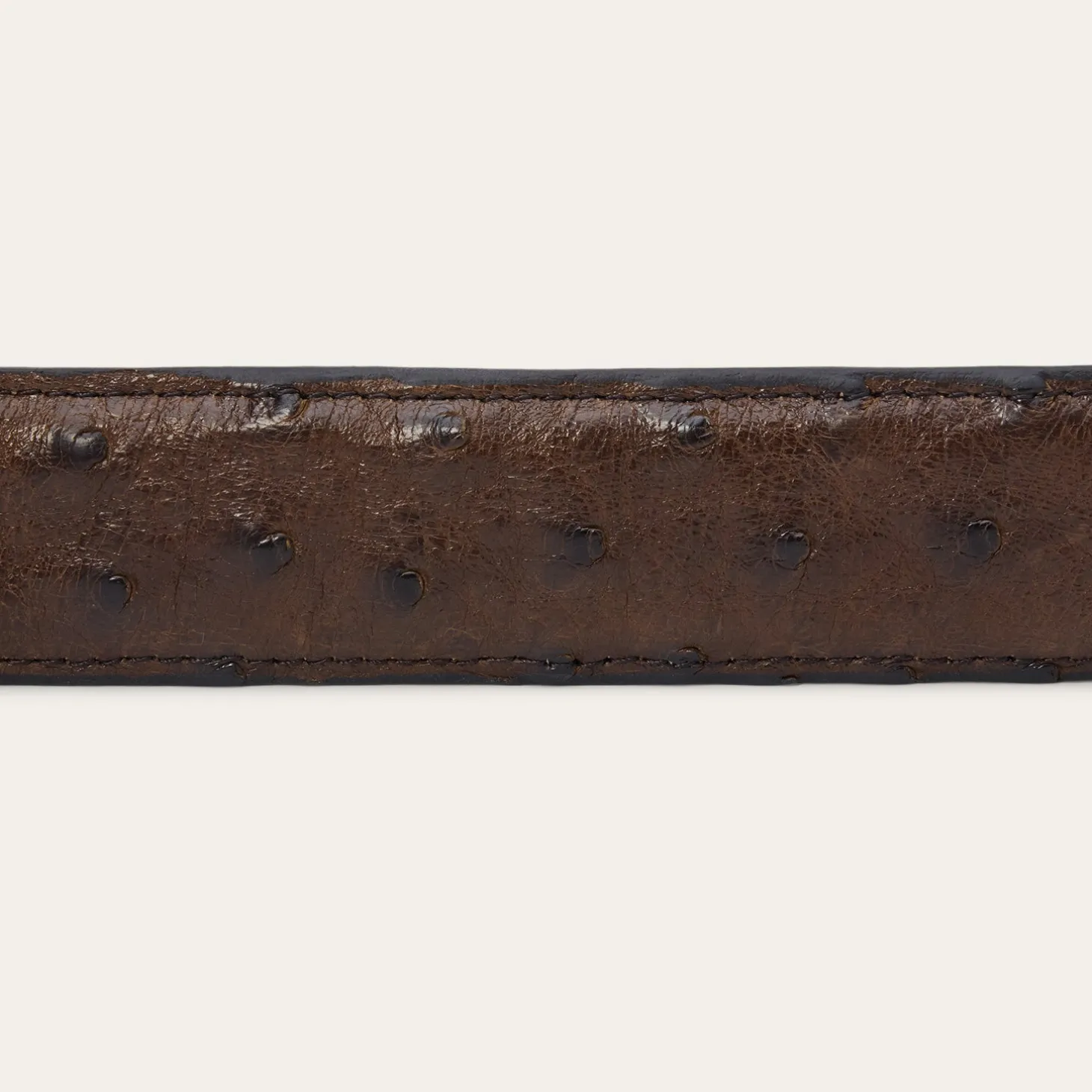 Ostrich Tapered Tab Belt