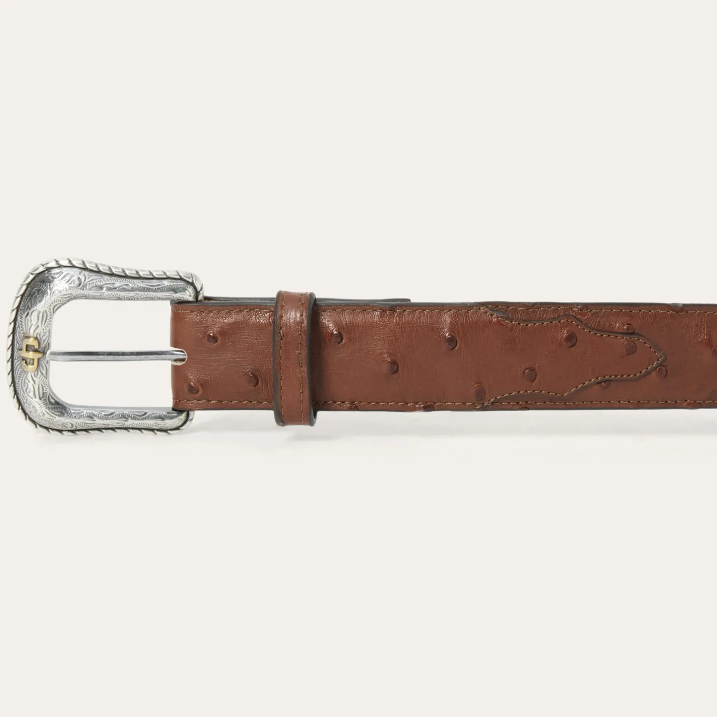 Ostrich Western Tab Belt