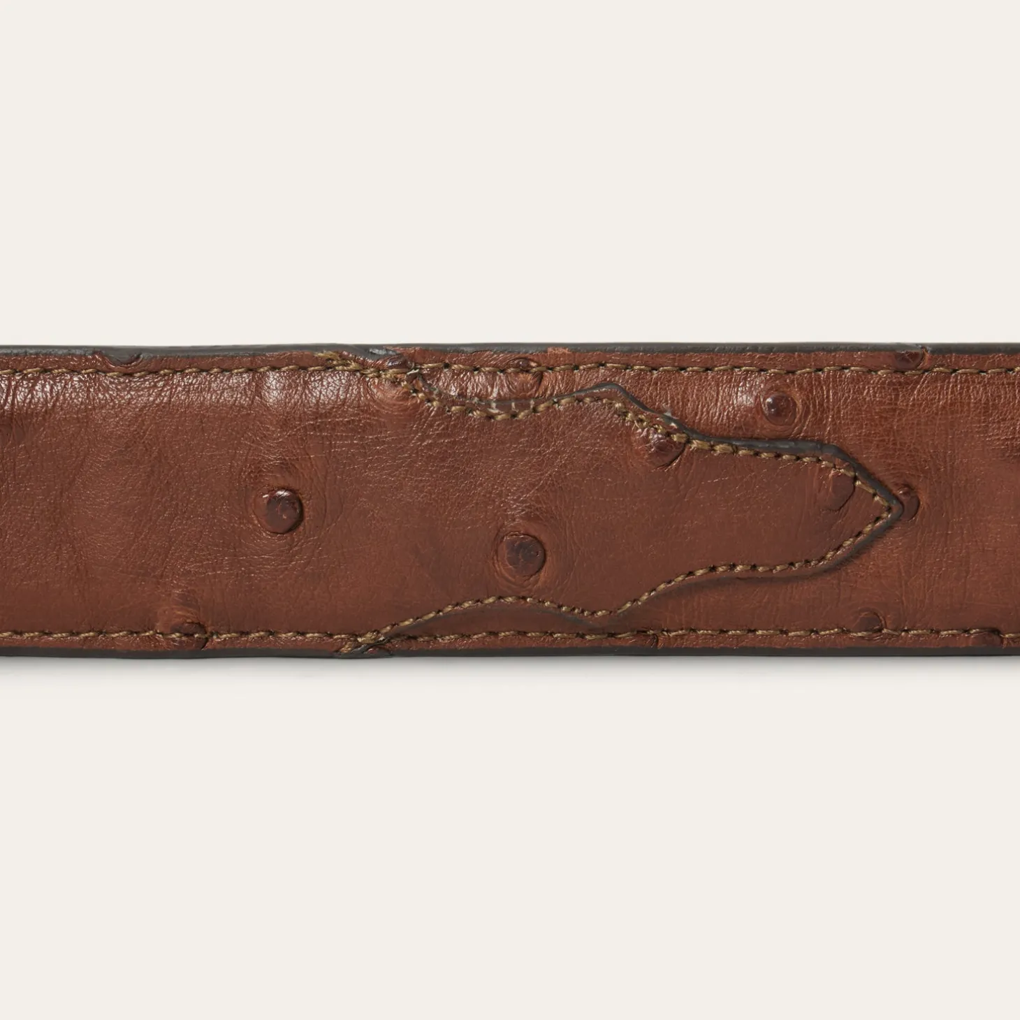 Ostrich Western Tab Belt