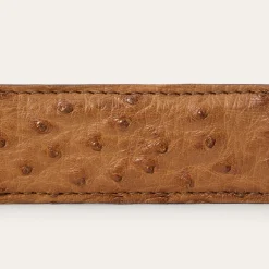 Ostrich Western Tab Belt - 1 1/4" Width