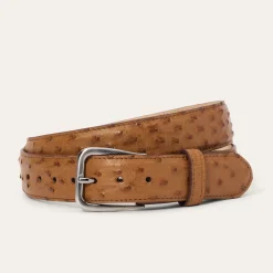 Ostrich Western Tab Belt - 1 1/4