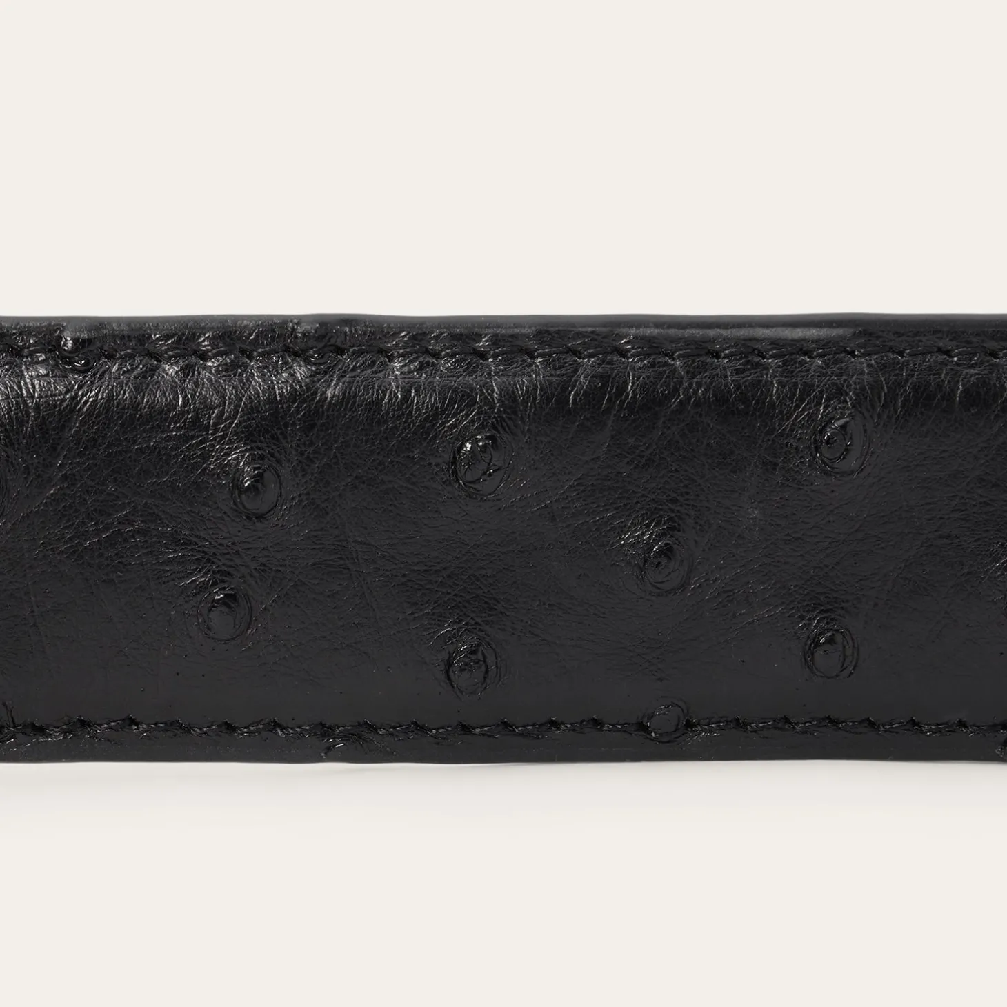 Ostrich Western Tab Belt - 1 1/4" Width