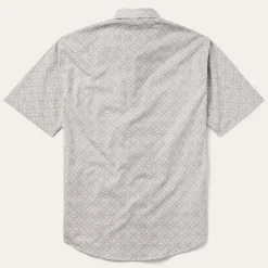 Pewter Filigree Short-Sleeve Western Shirt
