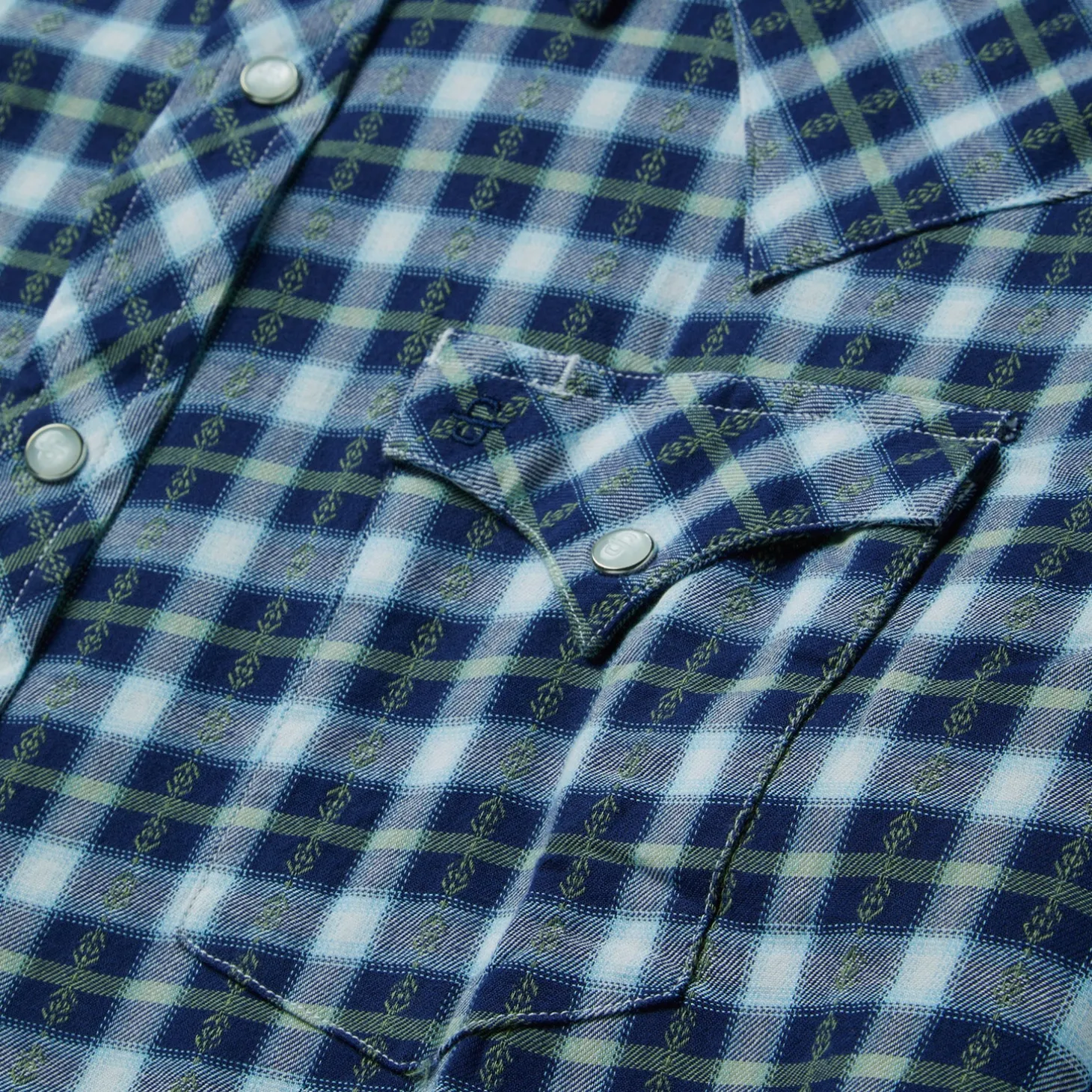 Plaid Twill Dobby Western Shirt
