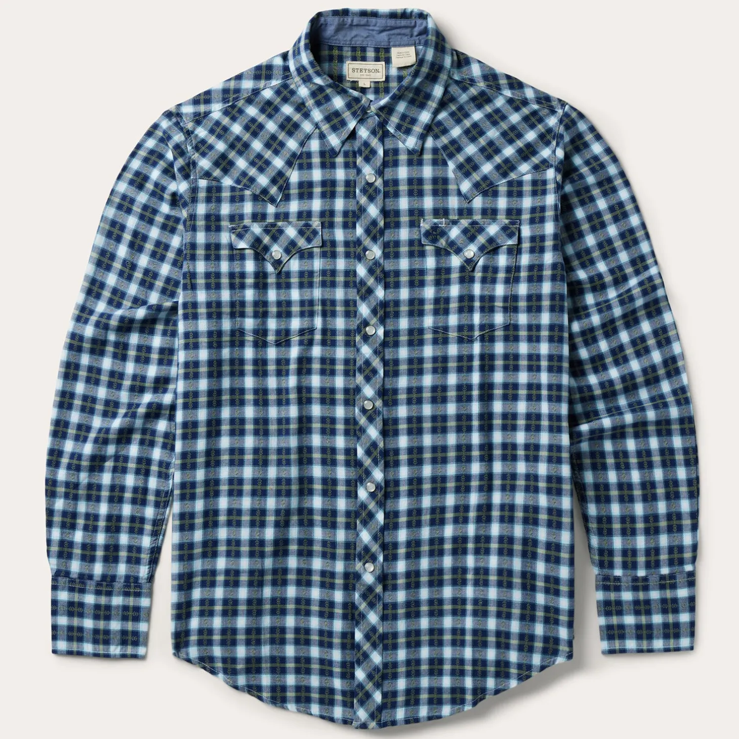 Plaid Twill Dobby Western Shirt