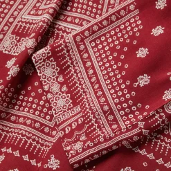 Red Bandana Patchwork Blouse