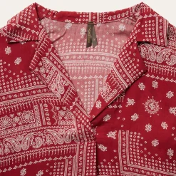 Red Bandana Patchwork Blouse