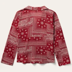 Red Bandana Patchwork Blouse