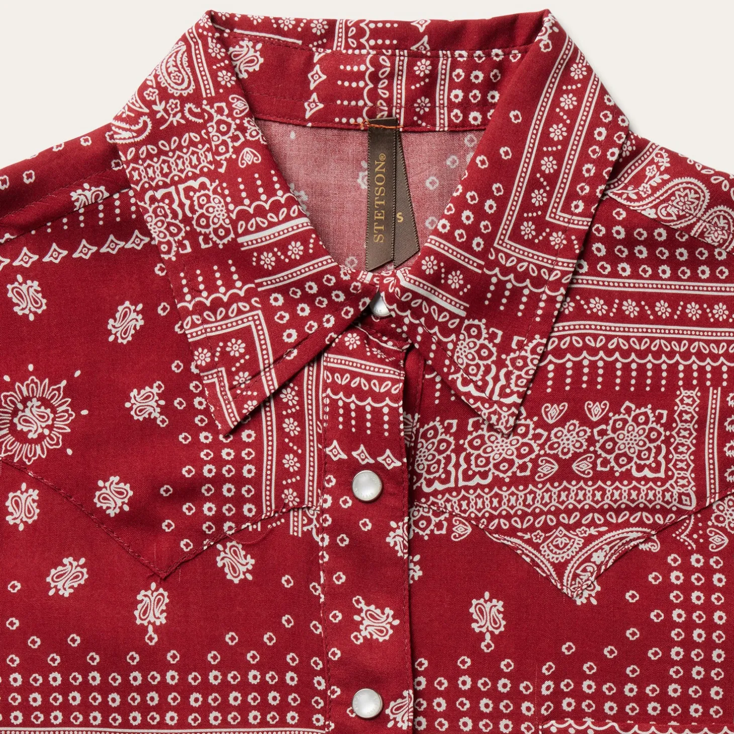 Red Bandana Patchwork Shirt