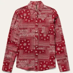 Red Bandana Patchwork Shirt