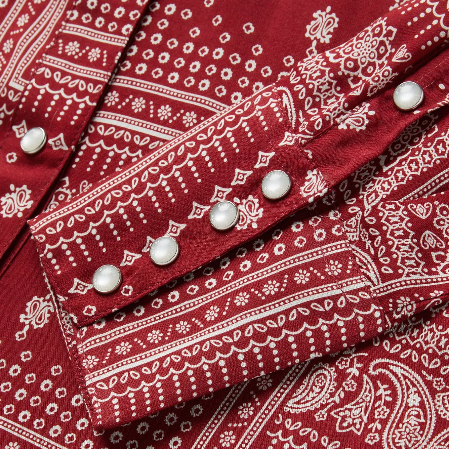 Red Bandana Patchwork Shirt