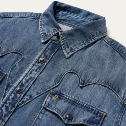 Retro Denim Western Shirt