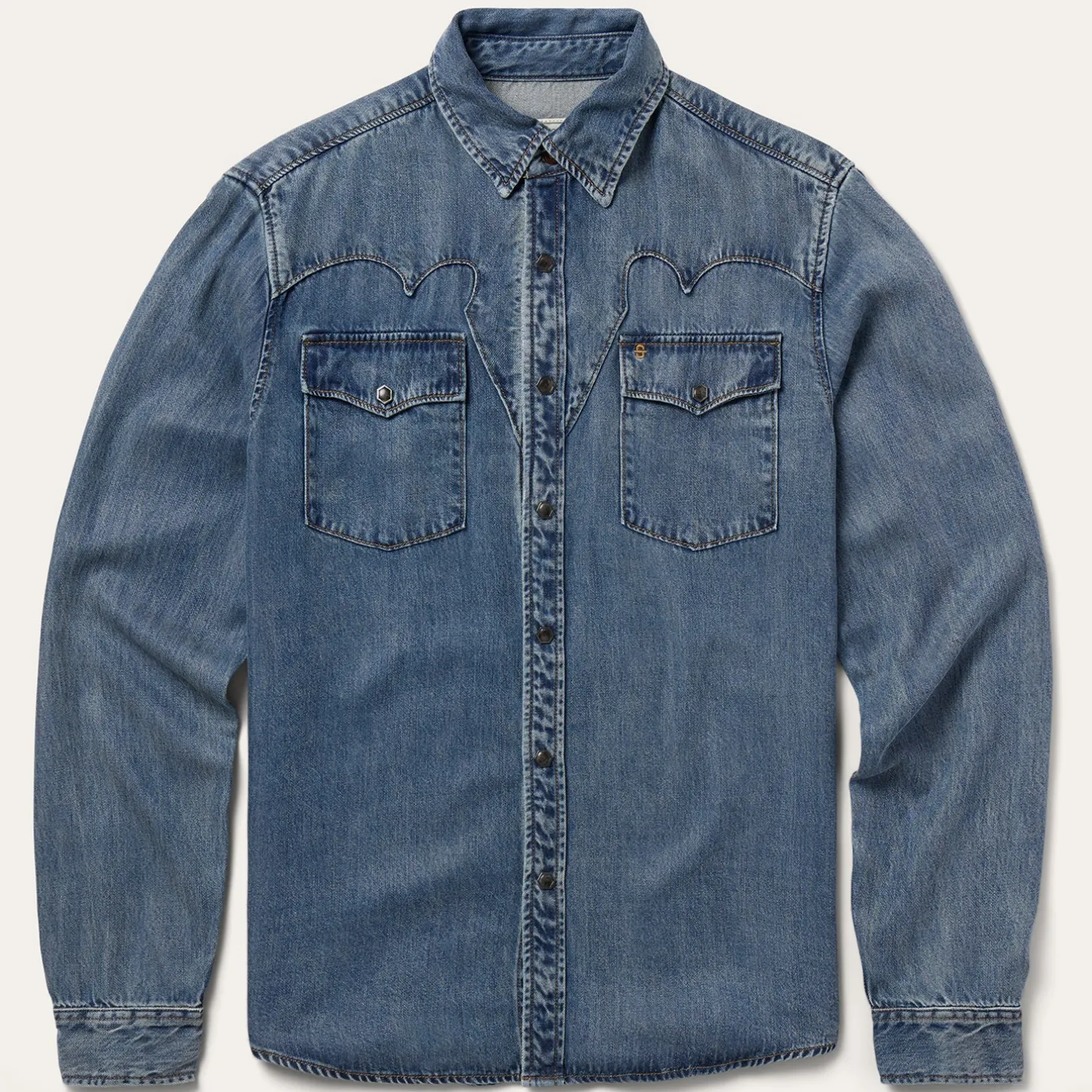 Retro Denim Western Shirt