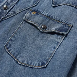 Retro Denim Western Shirt