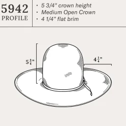 Saddleman 20X Open Crown Straw Cowboy Hat