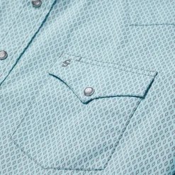 Silver Diamond Neat Print Western Shirt