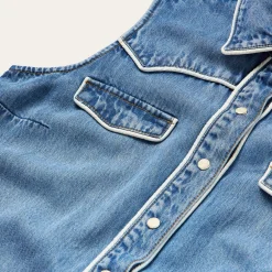 Sleeveless Denim Western Shirt