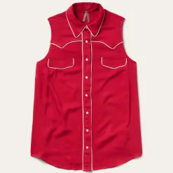 Sleeveless Retro Western Shirt
