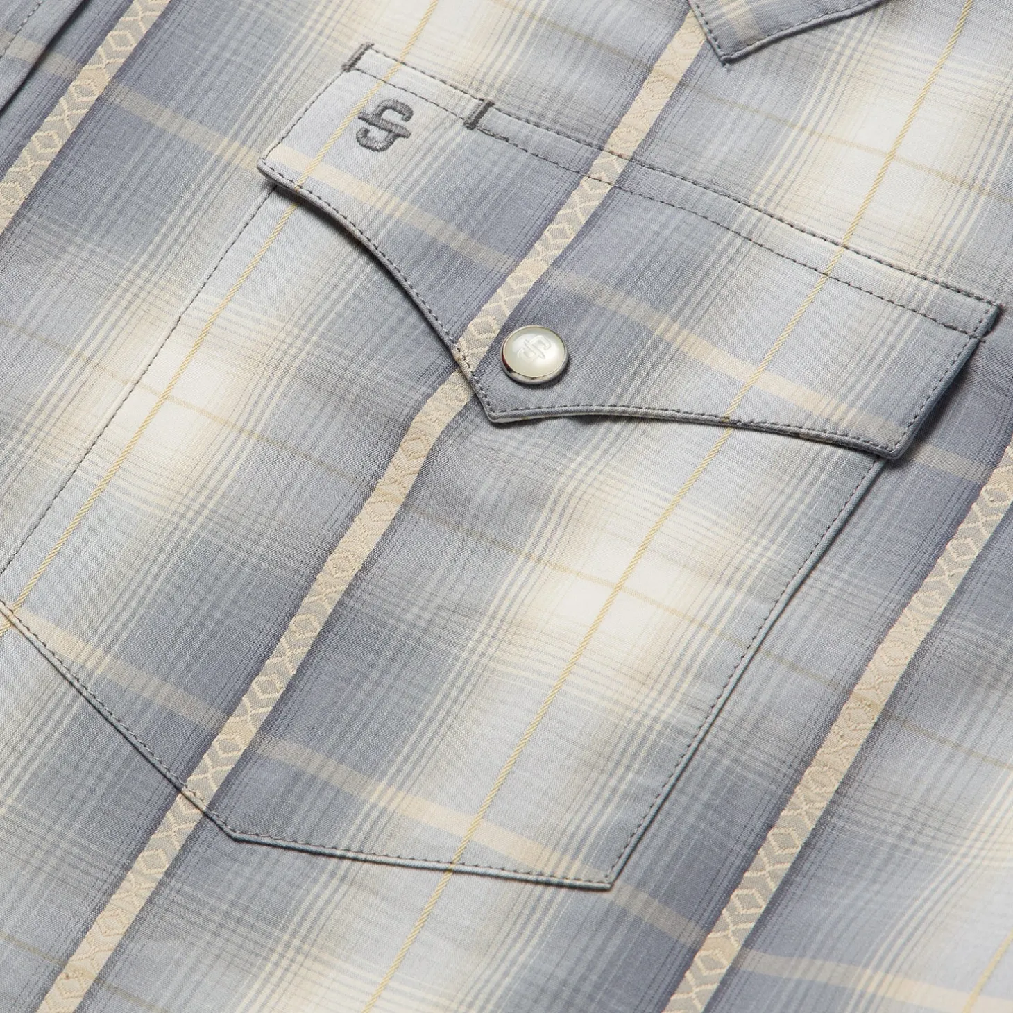 Smoke Diamonds Plaid Western Shirt