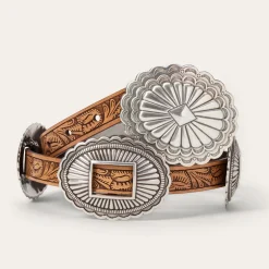 Southwestern Tooled Concho Belt