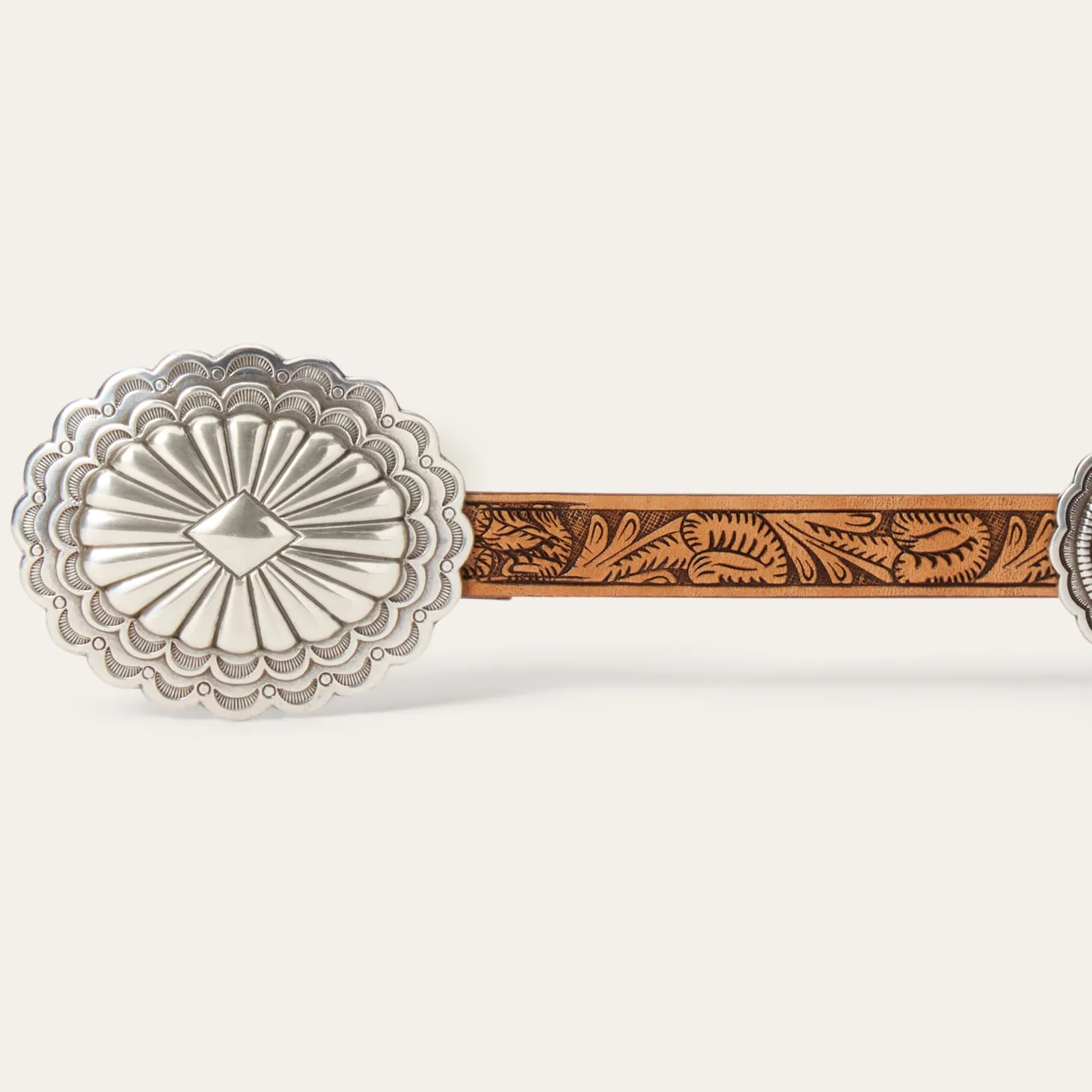 Southwestern Tooled Concho Belt