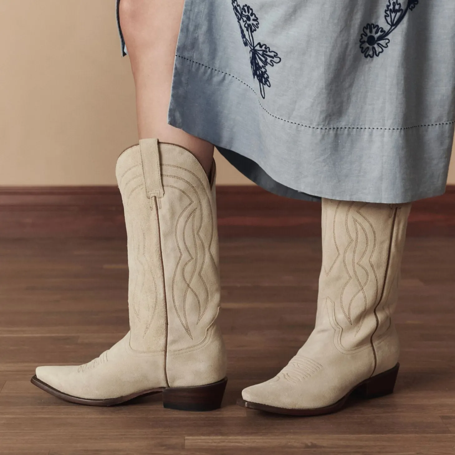 Stetson & THE GREAT. Suede Cowboy Boot