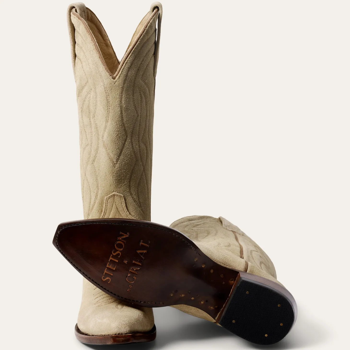 Stetson & THE GREAT. Suede Cowboy Boot