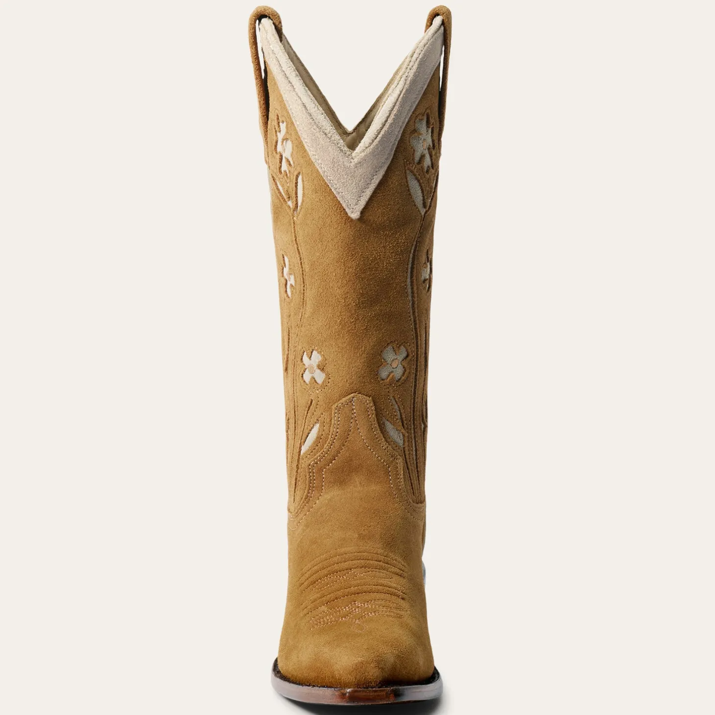 Stetson & THE GREAT. Suede Floral Cowboy Boot