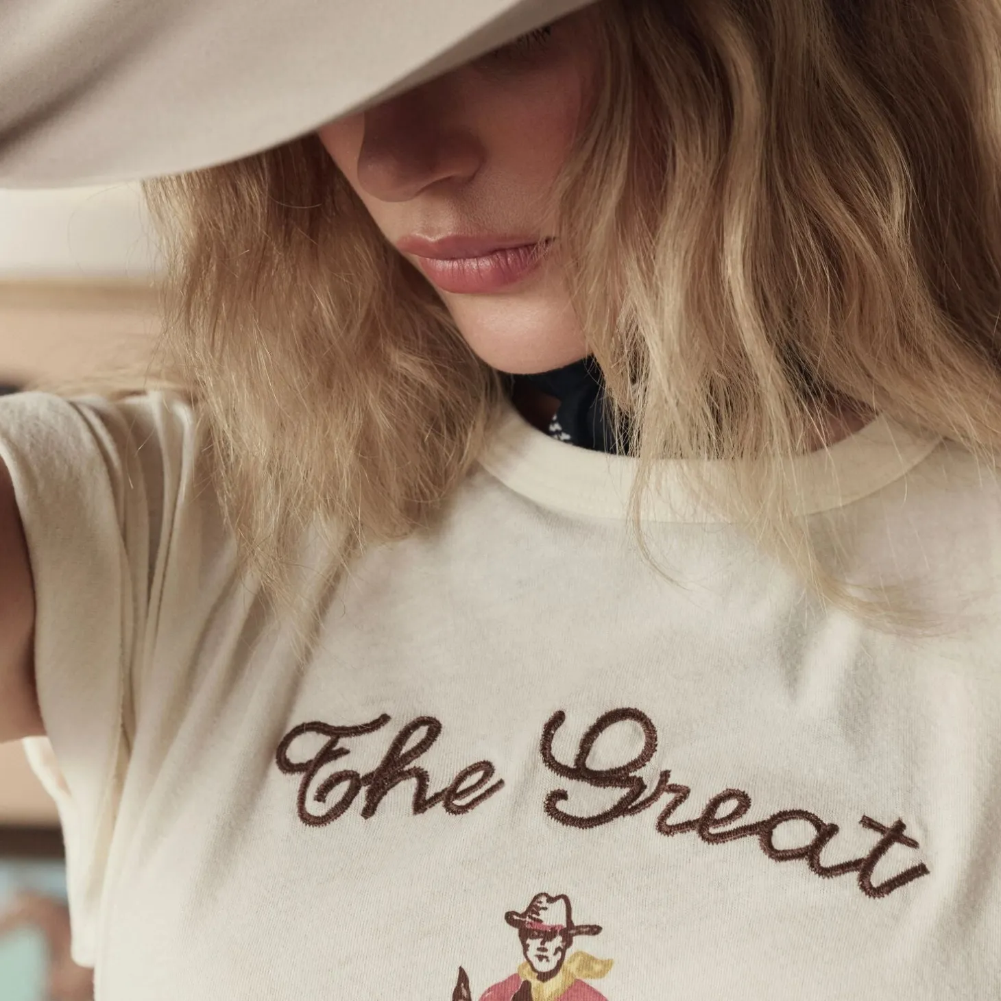 Stetson & THE GREAT. The Boxy Crew with Stetson Graphic