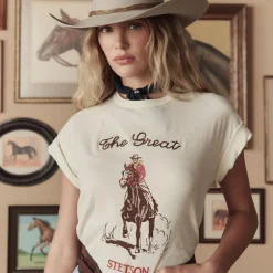 Stetson & THE GREAT. The Boxy Crew with Stetson Graphic