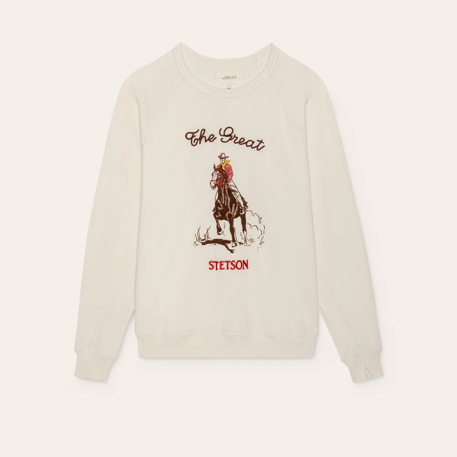 Stetson & THE GREAT. The College Sweatshirt with Stetson Graphic
