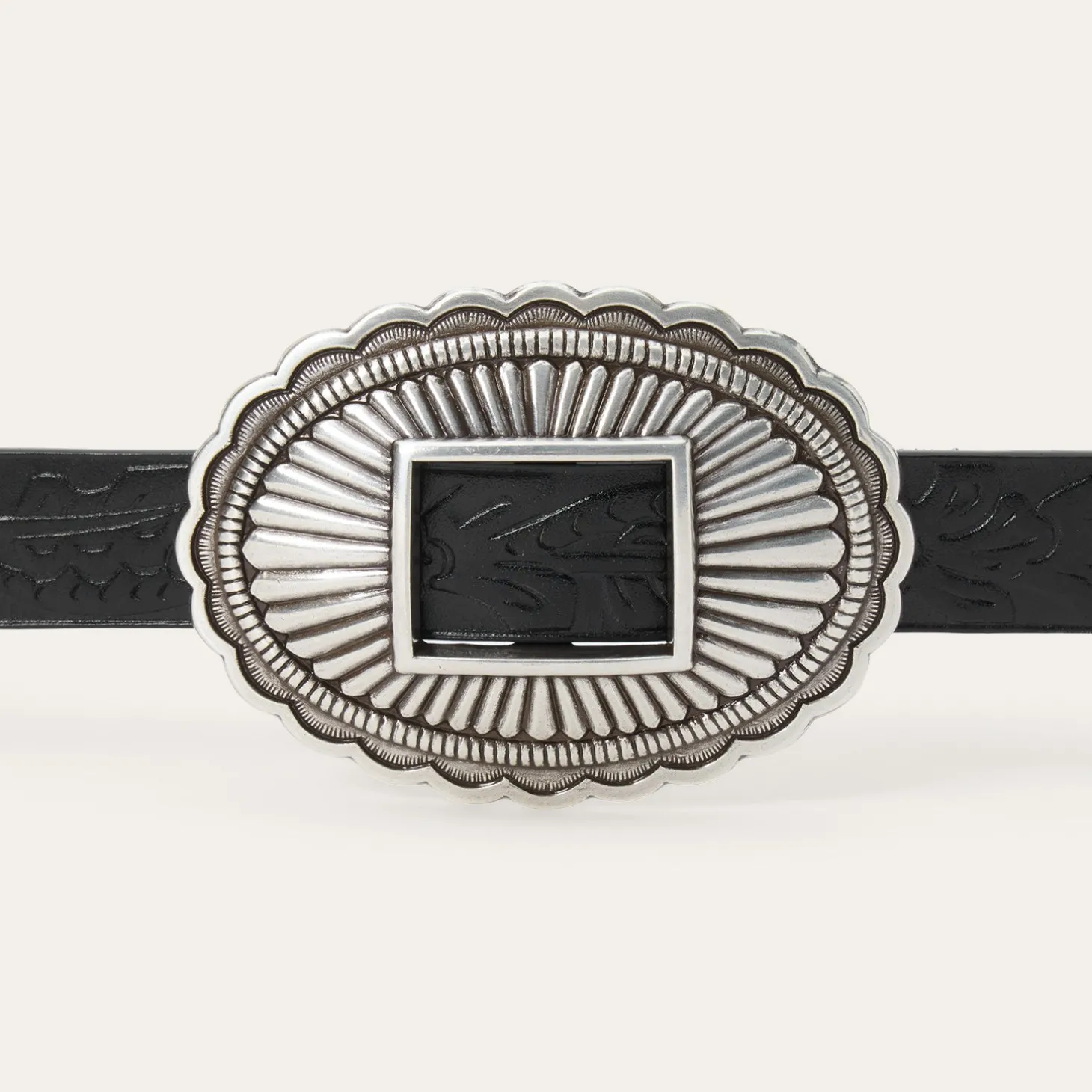 Stetson & THE GREAT. Tooled Leather Concho Belt