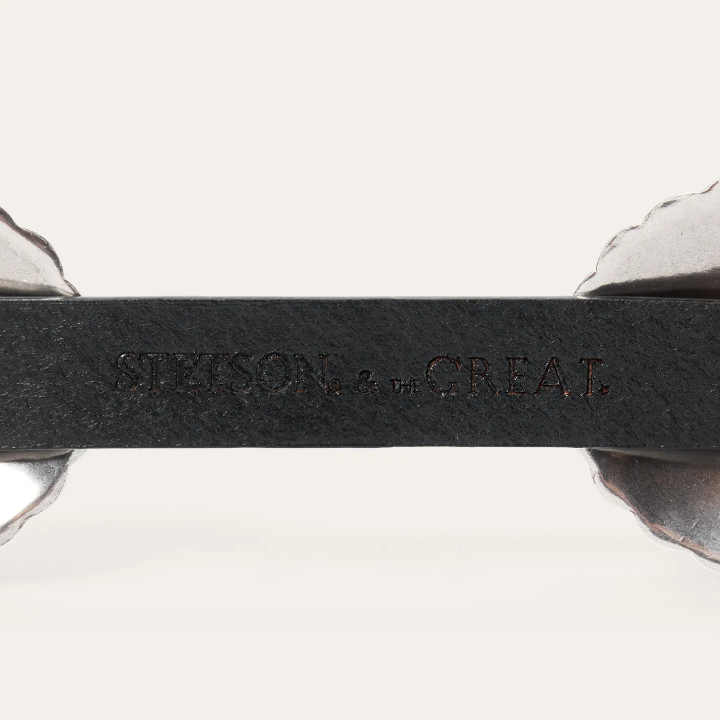 Stetson & THE GREAT. Tooled Leather Concho Belt