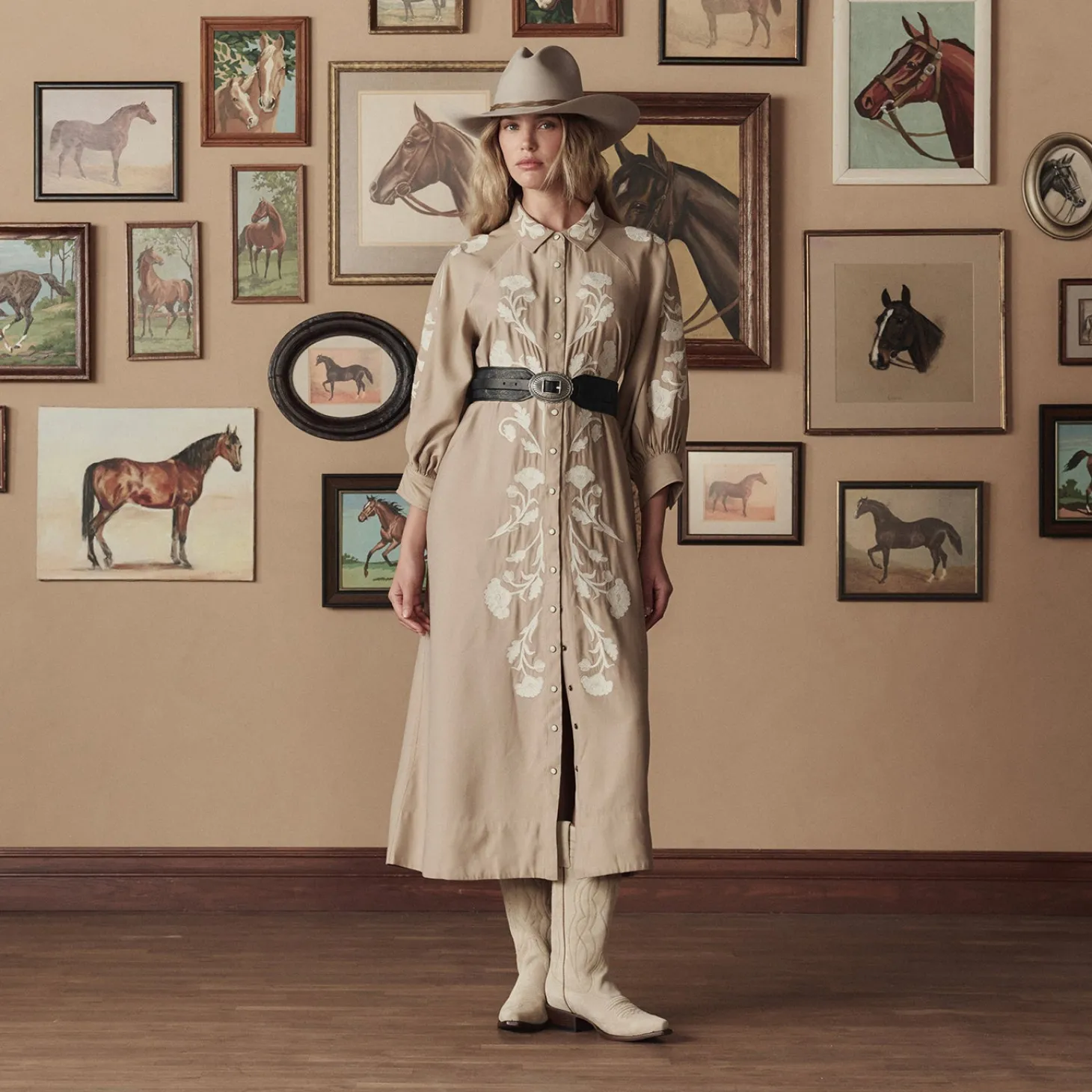 Stetson & THE GREAT. Tooled Waist Belt
