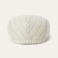 Striped Linen Driver Cap