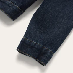 Suede Collar Raw Denim Jacket
