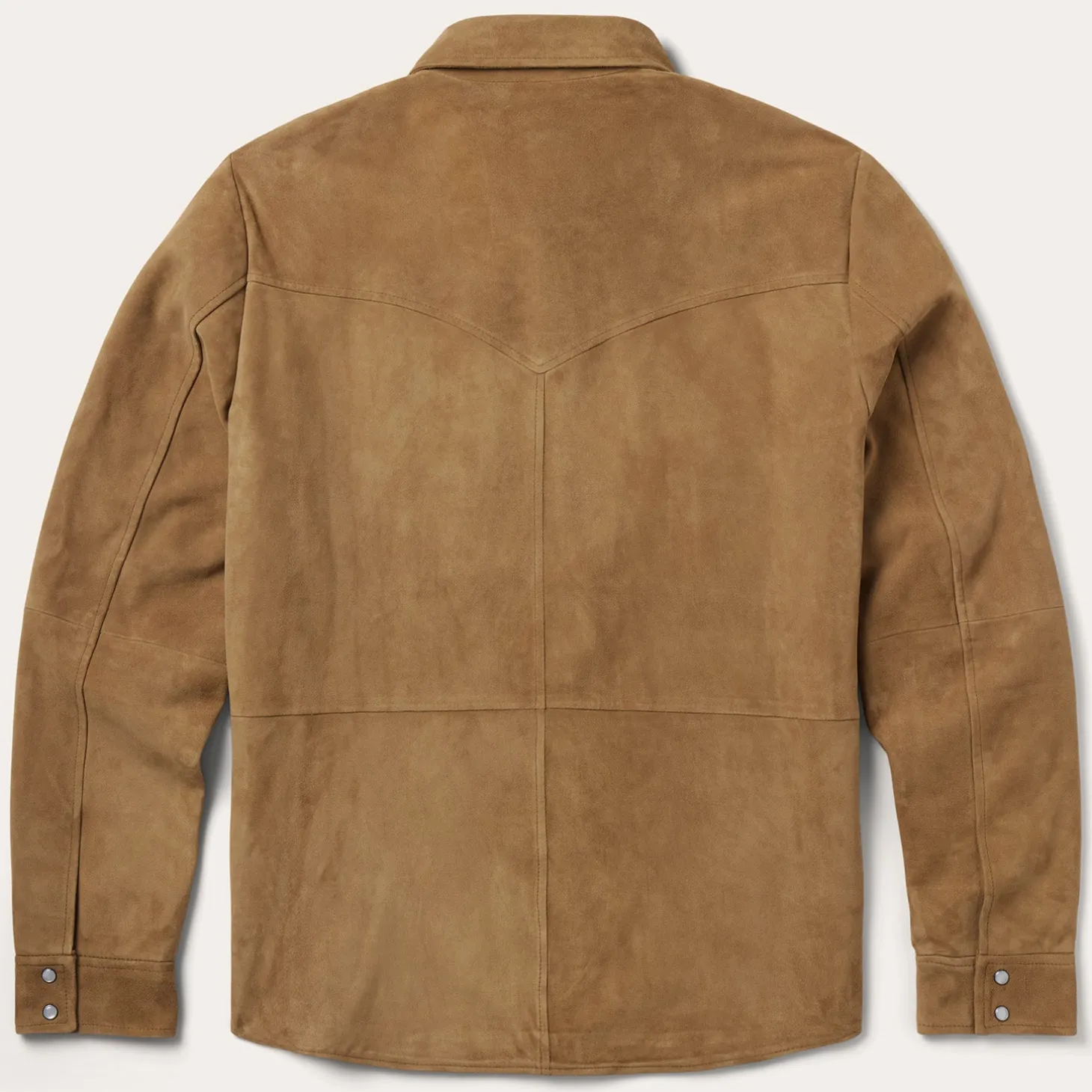 Suede Leather Shirt Jacket