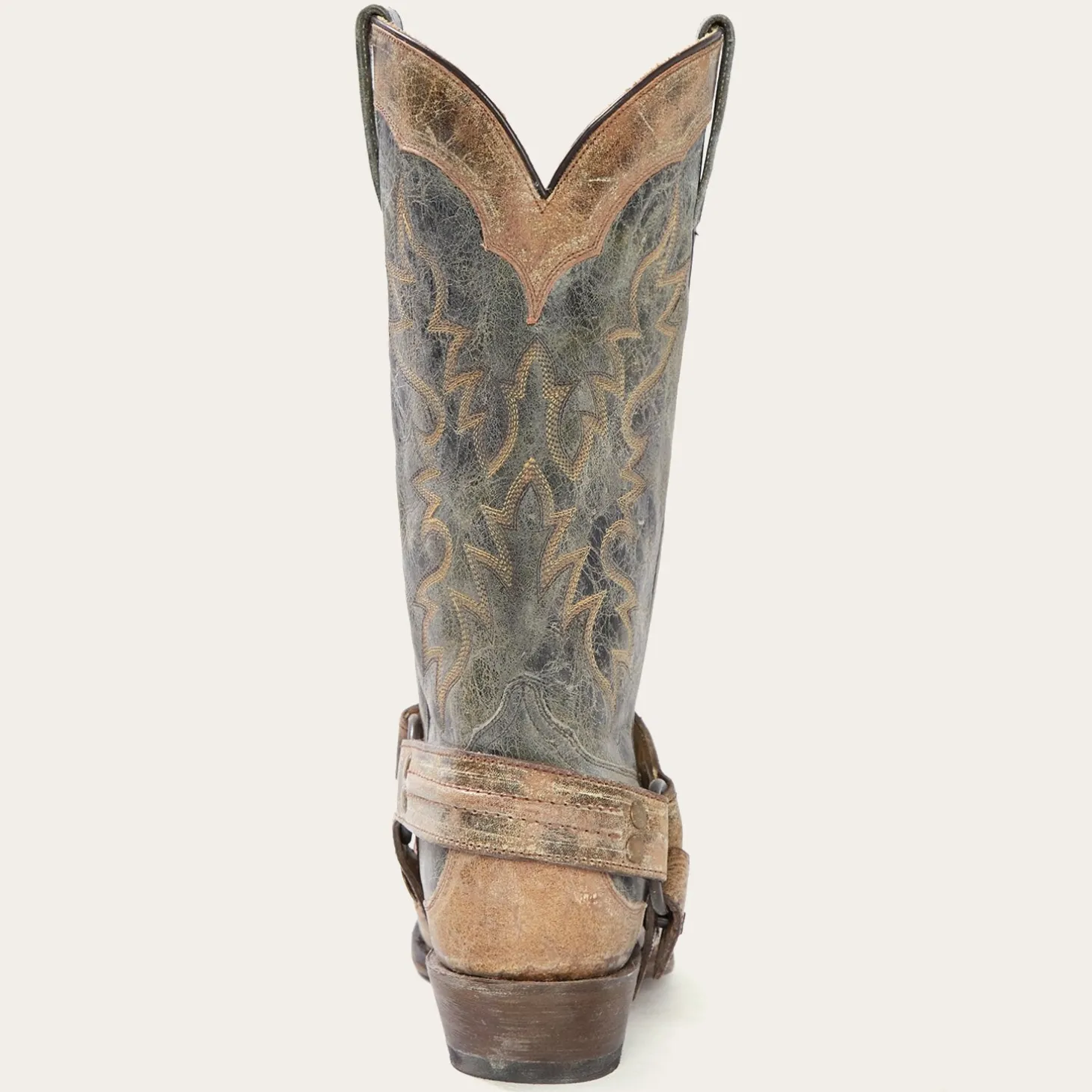 Sundance Kid Washed Crater Black Cowboy Boot