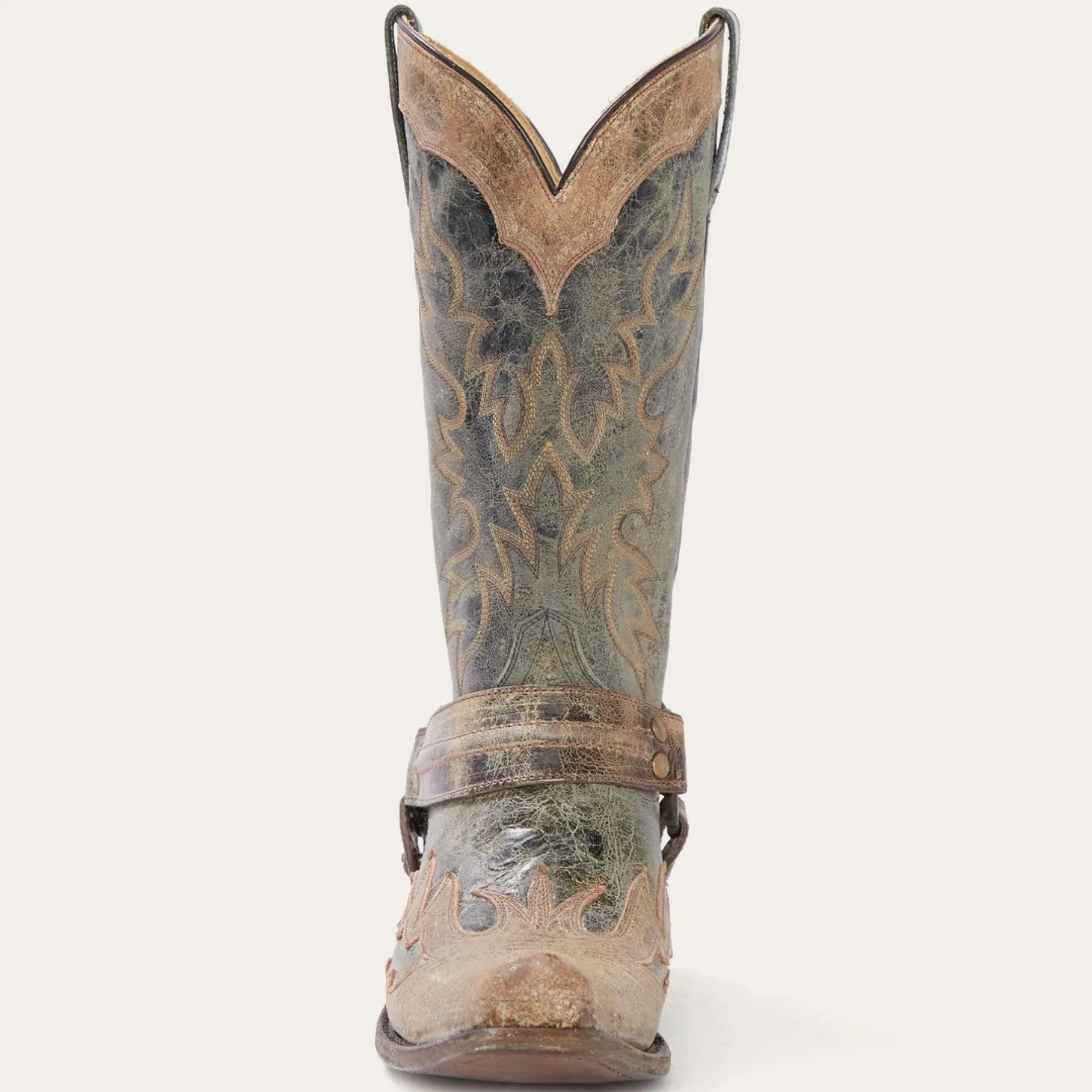 Sundance Kid Washed Crater Black Cowboy Boot
