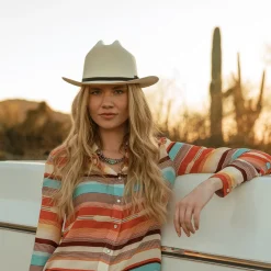 Sunset Serape Print Western Shirt