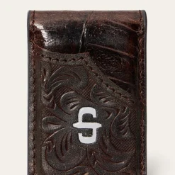 Tooled Embossed Croco Money Clip