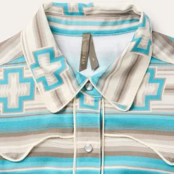 Turquoise Serape Print Sleeveless Shirt